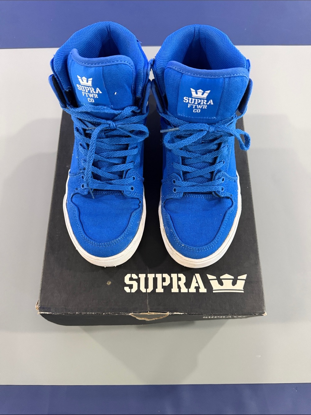 Supra Kids Blue High-Top Sneakers